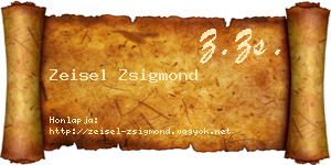 Zeisel Zsigmond névjegykártya