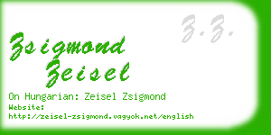 zsigmond zeisel business card